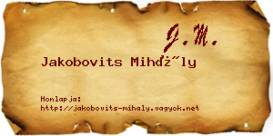 Jakobovits Mihály névjegykártya